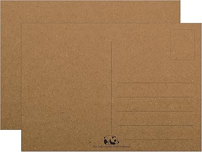 100 cartes postales vierges de style kraft - structure vintage fabriquées à partir