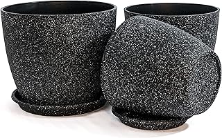 Pots de plantes d'intérieur vgrow - ensemble de 3 pots de plantes contemporains en plastique avec soucoupes - l 23 cm (9") m 20 cm (8") petit 18 cm (7") - petite finition tachetée (noir). Avec plus de 300 000 références disponibles, DIAYTAR COTE D'IVOIRE répond à tous les besoins et goûts. De l'électroménager aux accessoires de mode, en passant par les produits pour la maison et les loisirs, la boutique en ligne offre une véritable liberté de choix. DIAYTAR COTE D'IVOIRE est déterminée à fournir aux consommateurs la meilleure expérience d'achat en ligne possible.