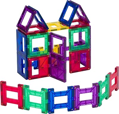 Blocs magnétiques 3d playmags pour enfants - blocs magnétiques pour apprendre les formes
