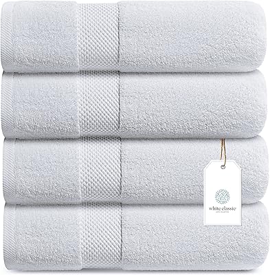 Grandes serviettes de bain de luxe classiques blanches serviette en coton pour hôtels