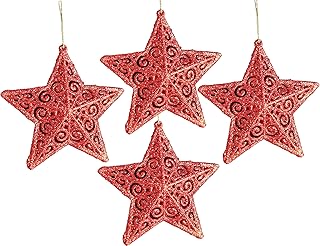 By4less - décorations d'étoiles de noël 4 pièces 12,5 cm décoration de sapin de noël (rouge). DIAYTAR COTE D'IVOIRE se distingue par sa capacité à offrir une sélection impressionnante de produits à des prix abordables, répondant ainsi aux besoins d'une clientèle diverse. La boutique met également l'accent sur la qualité des produits et des services, visant à satisfaire les attentes des clients ivoiriens et à consolidé sa position de leader sur le marché local. Cela implique une attention particulière portée à la sélection des fournisseurs et au suivi des commandes.