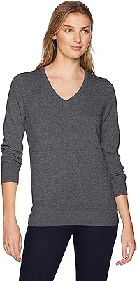 Pull léger classique à col en v amazon essentials pour femme (grande taille)