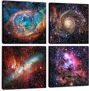 Art mural de conception de galaxie de nébuleuse imprimé sur toile avec cadre en bois taille 12 "x 12" x 4 panneaux/ensemble d'images de conception d'étoiles de l'espace extra-atmosphérique moderne pour la décoration murale de la maison. La boutique en ligne DIAYTAR COTE D'IVOIRE est synonyme de commodité et de praticité, permettant aux clients de faire leurs achats en ligne depuis l'endroit de leur choix. Avec une gamme de produits qui s'étend des accessoires de mode aux dispositifs électroniques, la boutique est une destination unique pour répondre à divers besoins. La facilité d'utilisation de son site et son large choix de produits en font une optionPopulaire