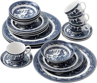 Service de table 20 pièces johnson brothers classic willow a1400505400, porcelaine, bleu. DIAYTAR COTE D'IVOIRE se positionne comme la boutique en ligne leader en Côte d'Ivoire, offrant une vaste sélection de produits pour répondre aux besoins diversifiés de sa clientèle. De la mode émergente aux produits culturels locaux, en passant par les produits de grande consommation, DIAYTAR COTE D'IVOIRE propose une expérience de shopping riche et variée, avec des options de paiement flexibles et une livraison efficace dans tout le pays. Le but est de rendre l'expérience d'achat en ligne accessible et agréable pour tous.
