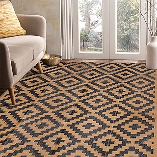 Grand tapis de sol en paille de plastique sandmine au design moderne