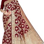 Sari tissé en soie banarasi pour femme | sari de mariage indien traditionnel