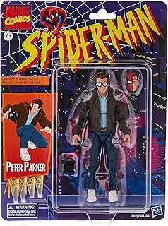 Figurine de collection hasbro marvel legends spider-man peter parker, collection rétro