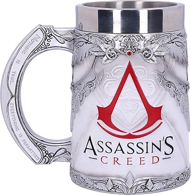 Nemesis now b5296s0 figurine en résine assassin's creed white game tankard sous licence
