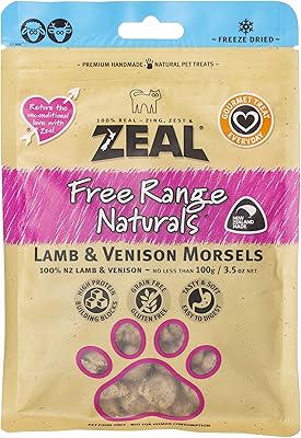 Nourriture lyophilisée pour chats zeal free range naturals à l'agneau et à la venaison, 125 g. DIAYTAR COTE D'IVOIRE, leader du e-commerce en Cote d'Ivoire, offre plus de 300 000 références de produits en ligne avec des services de qualité et des prix compétitifs pour satisfaire les consommateurs ivoiriens.