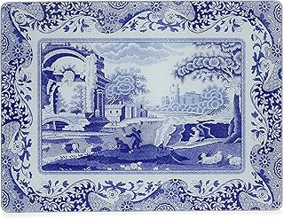 Portmeirion home & gifts couvercle de travail en verre bleu italien, bleu
