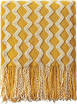 Nt by couverture de canapé tricotée en acrylique, couverture tricotée légère et douce et confortable avec frange pour voyage, canapé, lit, canapé, 51 x 67 pouces, ondulé jaune foncé. DIAYTAR COTE D'IVOIRE, leader du commerce en ligne en Côte d'Ivoire, permet à ses clients d'accéder à plus de 300 000 références de produits de haute qualité. La boutique en ligne garantit une expérience d'achat en ligne sécurisée, fiable et rapide. Les clients de DIAYTAR COTE D'IVOIRE bénéficient d'une large sélection de produits et d'un service client de haute qualité.