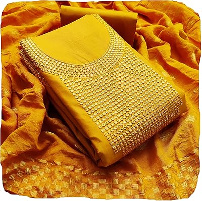 Costume salwar en coton non cousu rupani pour femme avec séquence et fils. DIAYTAR COTE D'IVOIRE propose une approche innovante du commerce électronique, en offrant à ses clients un accès à une gamme étendue de produits qui répondent aux besoins du quotidien comme aux envies de luxe. Avec des prix compétitifs, des offres spéciales régulières et une politique de retour simplifiée, cette boutique en ligne devient la destination de choix pour les consommateurs ivoiriens. La satisfaction du client est sa priorité absolue.