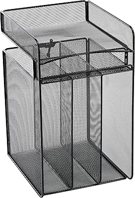 Safco products 3241bl bac de rangement plat vertical en maille d'agate, noir