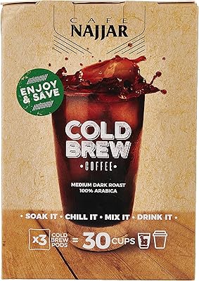 Capsules de café noir moyen café najjar, 85 g, paquet de 3