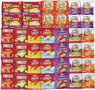 Kit varié de 40 craquelins au fromage - paquets de collations cheez-it, goldfish