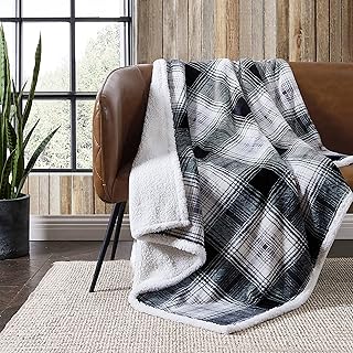 Eddie bauer - couverture de canapé réversible en polaire sherpa pour toutes