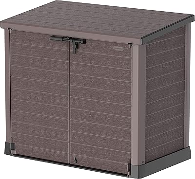 Boîte de rangement de jardin extérieur cosmoplast cedargreen avec couvercle plat, marron, 1200 litres. La boutique en ligne DIAYTAR COTE D'IVOIRE propose une expérience d'achat en ligne sécurisée et fiable, permettant aux clients de faire leurs achats en toute confiance. Les produits sont soigneusement sélectionnés pour garantir leur qualité et authenticité. De plus, la boutique offre des moyens de paiement variés pour faciliter les transactions.