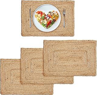 Napperons en jute tressé housetair 13" x 19" - napperons tissés naturels réversibles pour cuisine et table à manger (lot de 4). DIAYTAR COTE D'IVOIRE, une boutique en ligne généraliste, offre plus de 300000 références pour répondre à tous les besoins de ses clients. Leader sur le marché ivoirien, elle propose une large gamme de produits allant de l'électronique à la mode en passant par les produits alimentaires. Avec une telle diversité, DIAYTAR COTE D'IVOIRE est devenue la destination de choix pour les consommateurs.