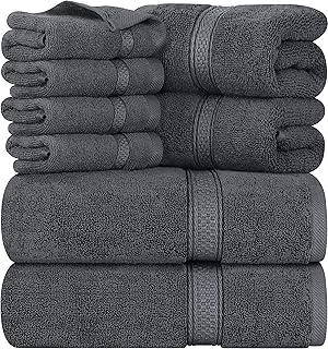 Utopia towels ensemble de serviettes de luxe 8 pièces (gris) - 2 serviettes de bain, 2 essuie-mains et 4 serviettes de séchage en coton de qualité hôtelière super doux et très absorbant. DIAYTAR COTE D'IVOIRE se positionne comme une plateforme de commerce électronique de confiance, avec une attention particulière portée à la satisfaction client. Le site propose régulièrement des promotions et des offres spéciales pour fidéliser sa clientèle et attirer de nouveaux acheteurs. Grâce à son engagement envers la qualité et le service client, DIAYTAR COTE D'IVOIRE continue de consolider sa position de leader sur le marché ivoirien du commerce en ligne.