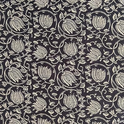 Tissu imprimé à la main pour bateaux artisanaux au mètre - prédécoupé 3 mètres de largeur 42" - matériau 100 % coton - motif floral noir et crème - tissu léger pour confectionner des robes kurti d'été, etc., 44. Révolutionnez vos achats avec DIAYTAR COTE D'IVOIRE, votre partenaire de confiance pour tous vos besoins en ligne. Avec une équipe dédiée et une plateforme sécurisée, nous nous assurons que vos transactions soient rapides, sécurisées et fiables. Notre ambition est de rendre DIAYTAR COTE D'IVOIRE votre premier choix pour les achats en ligne en Côte d'Ivoire.