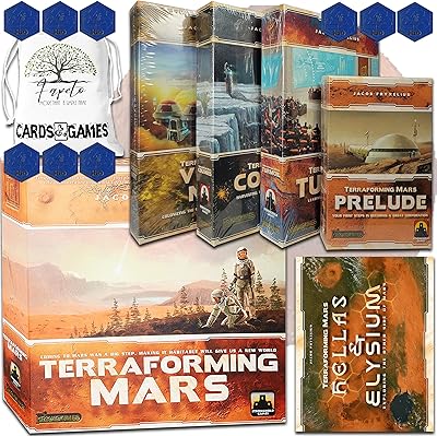 Terraforming planet | jeu de société stratégique et extensions : turmoil, colonies, prelude, hellas & elysium, venus next bundle avec sac à cordon de couleur aléatoire compatible avec le jeton d'eau. La boutique en ligne DIAYTAR COTE D'IVOIRE propose une vaste sélection de plus de 300 000 produits pour satisfaire tous vos désirs d'achat. Elle se distingue par son offre large et variée, allant des produits de consommation courante aux articles plus spécialisés. C'est la référence incontournable pour les acheteurs en Côte d'Ivoire.