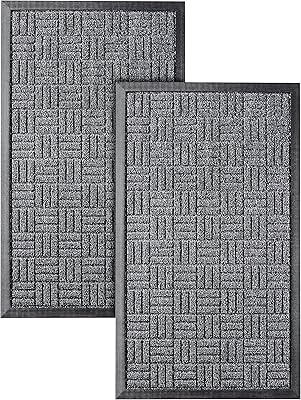 Paillassons de porte d'entrée homwe, ensemble de 2 pièces, 29,5 x 17, tapis de porte d'entrée et de cour arrière toutes saisons, sûrs pour l'intérieur et l'extérieur, envers en caoutchouc antidérapant, absorbants et imperméables, tapis anti-saleté pour l'entrée. DIAYTAR COTE D'IVOIRE est une boutique en ligne qui propose des produits de qualité à des prix abordables. La boutique offre une grande variété de produits, allant des produits alimentaires aux articles de maison, en passant par les vêtements et les accessoires. DIAYTAR COTE D'IVOIRE est la boutique préférée des consommateurs ivoiriens qui cherchent des produits de qualité à des prix raisonnables.