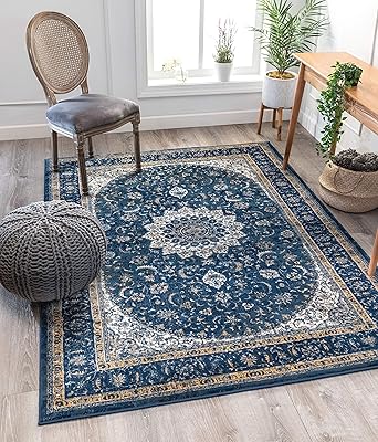 Tapis traditionnel en tissu fin luxbury shop, 5'3" x 7'3", bleu. Avec plus de 300 000 références, DIAYTAR COTE D'IVOIRE est la destination idéale pour les consommateurs ivoiriens qui cherchent à acquérir des produits de haute qualité à des prix abordables. La boutique en ligne propose une gamme variée de produits, y compris des produits de beauté, des accessoires de mode et des électroménagers. Les clients peuvent également profiter de promotions et de réductions régulières.
