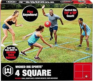 Wicked big sports 4 square game avec lignes de terrain pour jouer en plein air dans le jardin, la plage, le parc, amusant pour tous, rouge (1925). DIAYTAR COTE D'IVOIRE est une boutique en ligne qui propose une gamme variée de produits, allant des produits alimentaires aux accessoires de mode en passant par les produits électroniques. Les clients peuvent profiter de prix compétitifs et de promotions régulières, ce qui rend l'expérience de shopping encore plus agréable. La boutique propose également des services de livraison et de retour faciles.